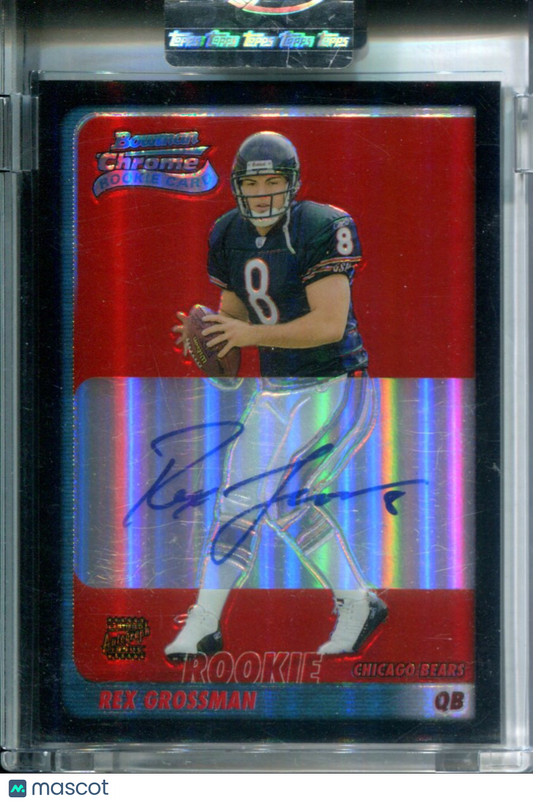 2003 Topps Chrome Rex Grossman #180 Red Refractor #2/10 AUTO Rookie