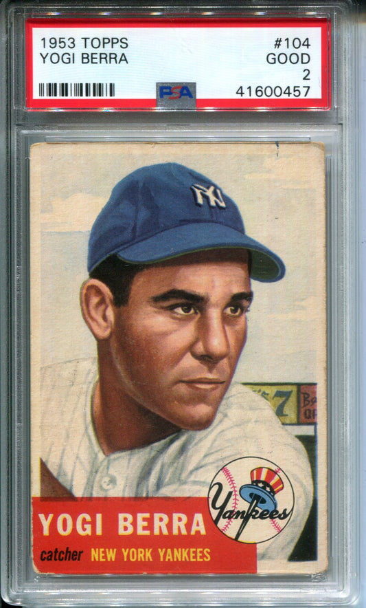 1953 Topps Yogi Berra #104 PSA 2