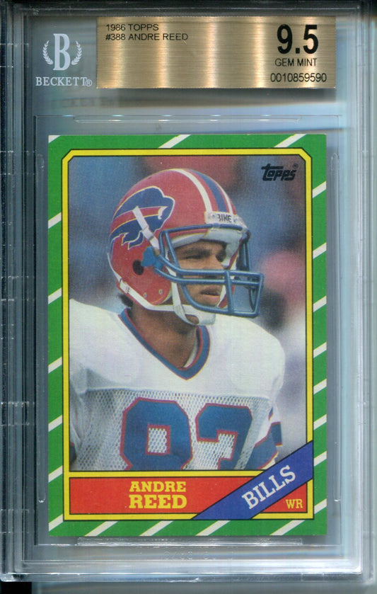 1986 Topps Andre Reed RC #388 Rookie GEM MINT BGS 9.5