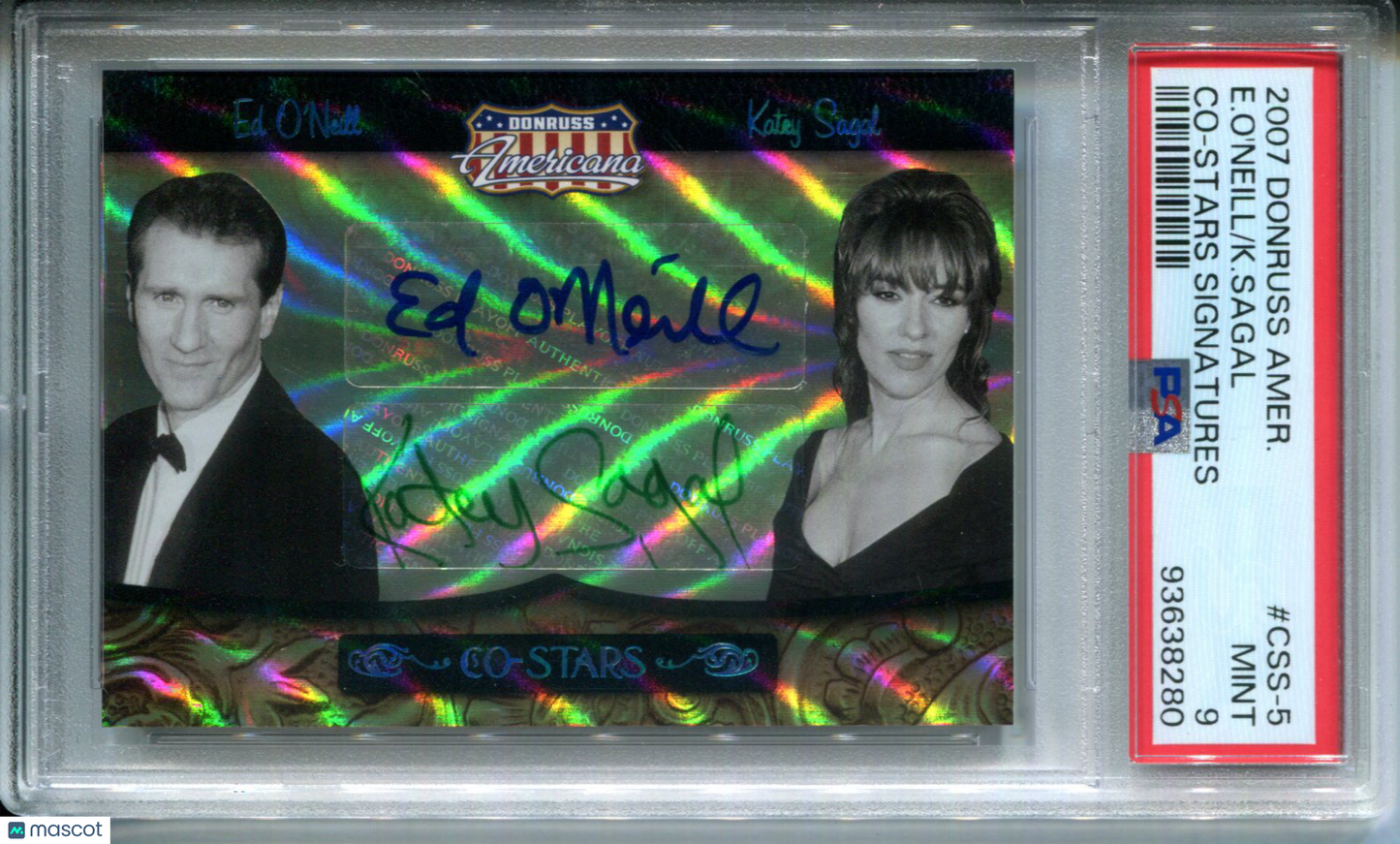 Katie Sagal Ed O'neill MARRIED WITH CHILDREN 2007 Americana DUAL AUTO #/50 PSA 9