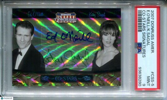 Katie Sagal Ed O'neill MARRIED WITH CHILDREN 2007 Americana DUAL AUTO #/50 PSA 9