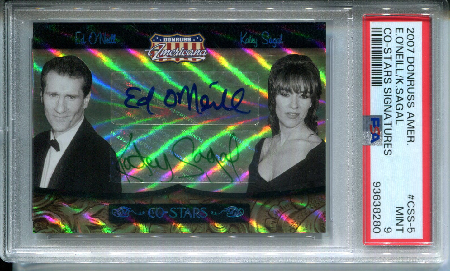 Katie Sagal Ed O'neill MARRIED WITH CHILDREN 2007 Americana DUAL AUTO #/50 PSA 9