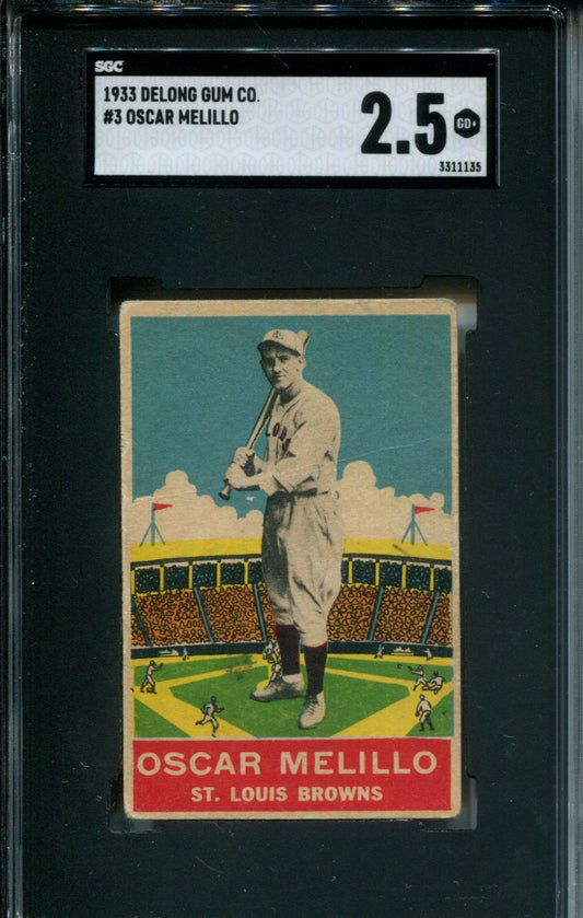 1933 Delong Gum Co. Oscar Melillo #3 SGC 2.5