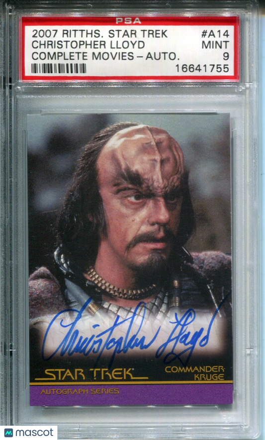 Christopher Lloyd 2007 Rittenhouse The Complete Star Trek AUTO PSA 9 LOW POP