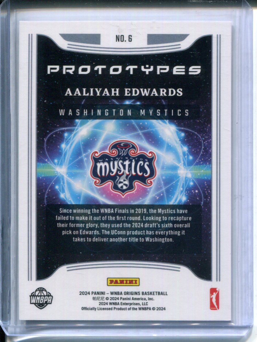 2024 Panini WNBA Origins Basketball Aaliyah Edwards #24 RC Prototypes