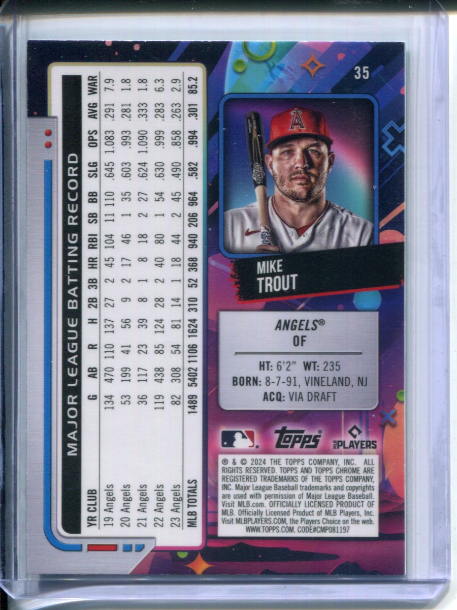 2020 Topps Mike Trout #35 Holographic