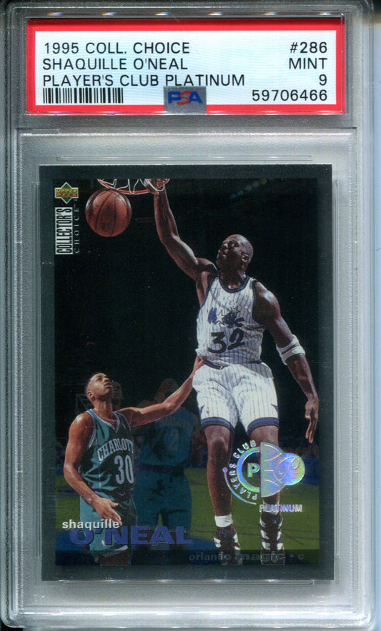 1995-96 Collector's Choice Shaquille O'Neal #286 Player's Club Platinum PSA 9