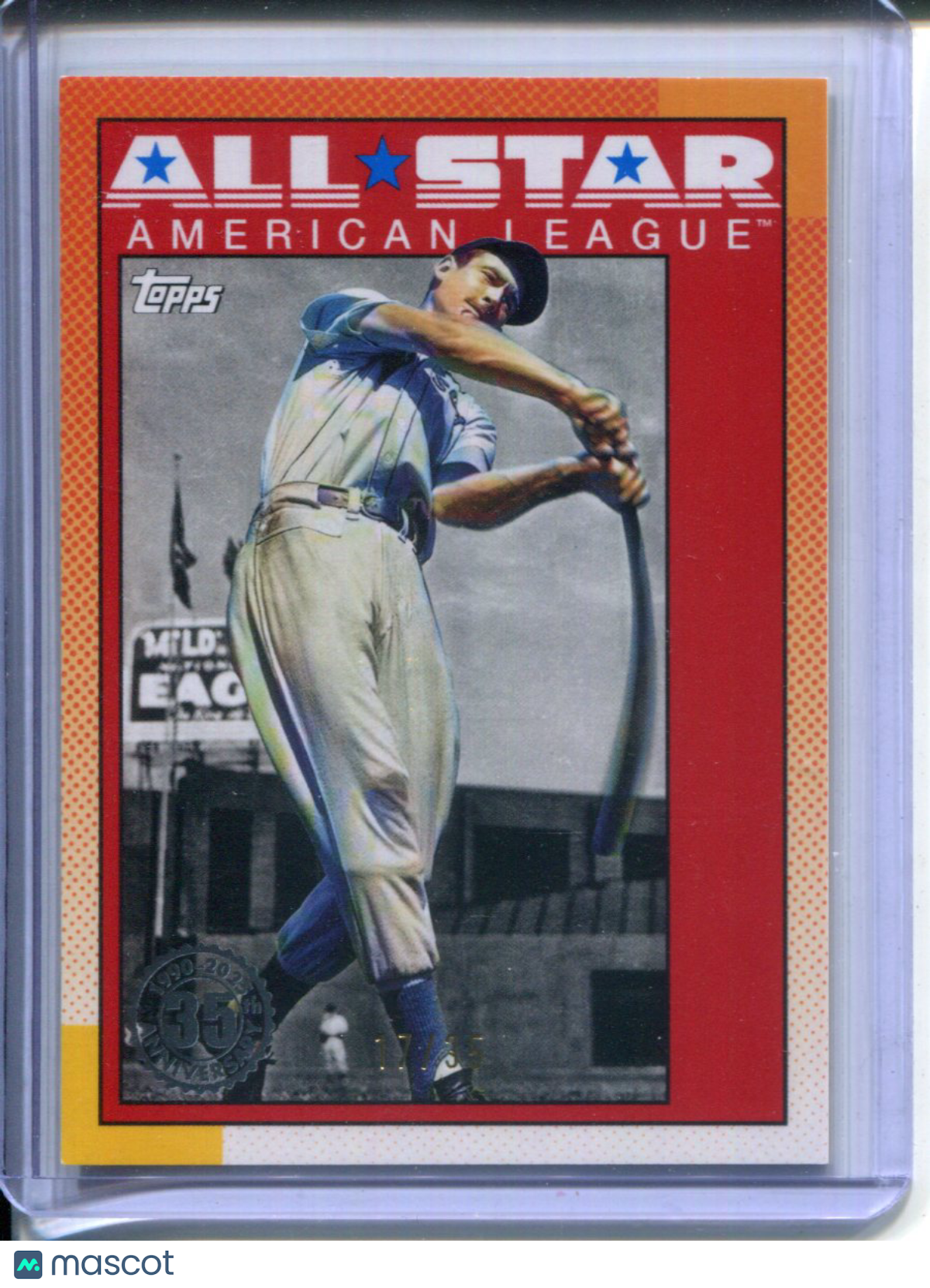 2025 Topps All-Star AL Ted Williams #90AS-8 NO NAME VARIATION #17/35