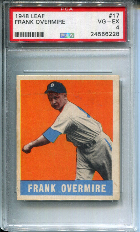 1948 Leaf Frank Overmire #17 PSA 4