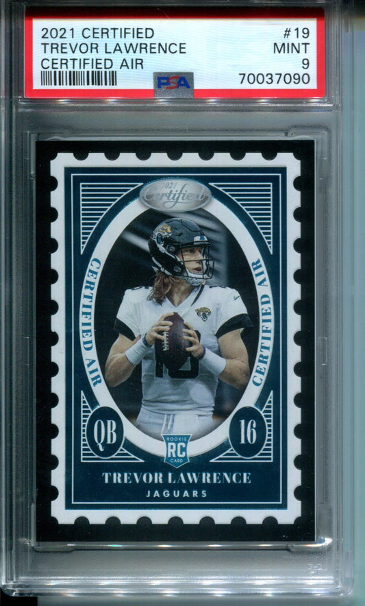 2021 Panini Certified Air Trevor Lawrence #CA19 SP Case Hit PSA 9