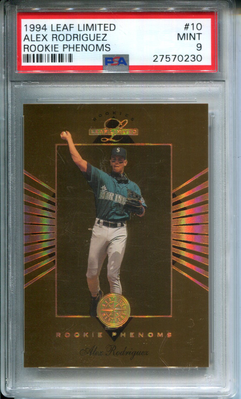 1994 Leaf Limited Rookie Phenoms Alex Rodriguez #10 PSA 9 #/5000