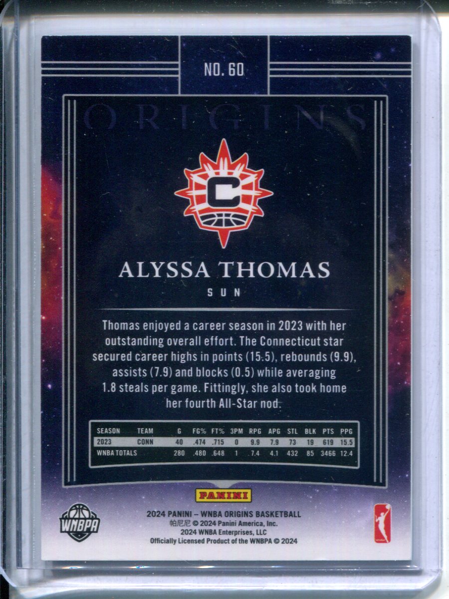 2024 Panini Origins WNBA Alyssa Thomas #60 TEAL #12/49