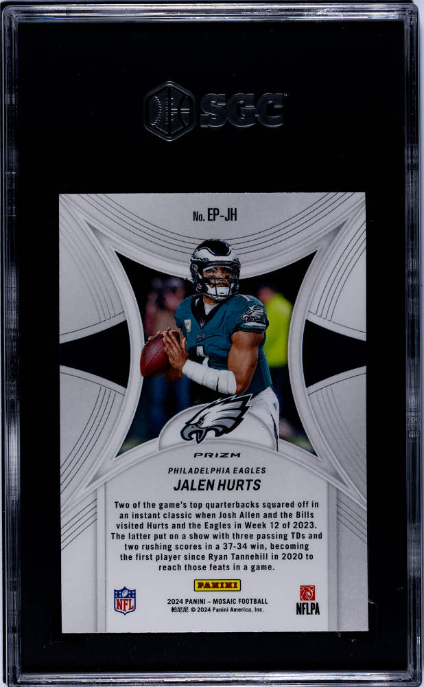 2024 Panini Mosaic Jalen Hurts #EP-JH Epic Performers Prizm SGC 9.5