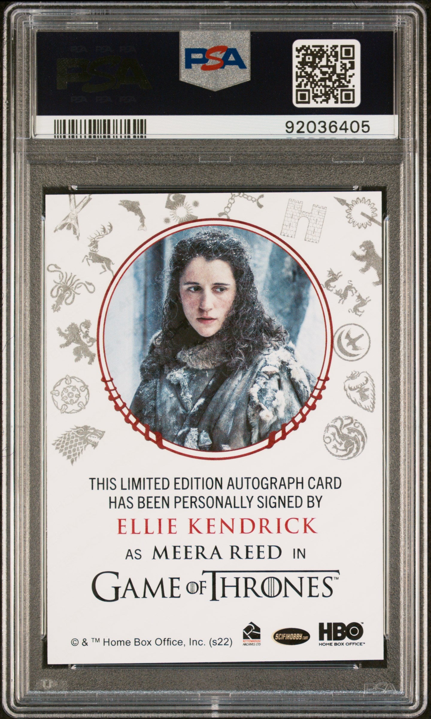 Ellie Kendrick MEERA REED 2022 Game Of Thrones Complete Series AUTO PSA 10