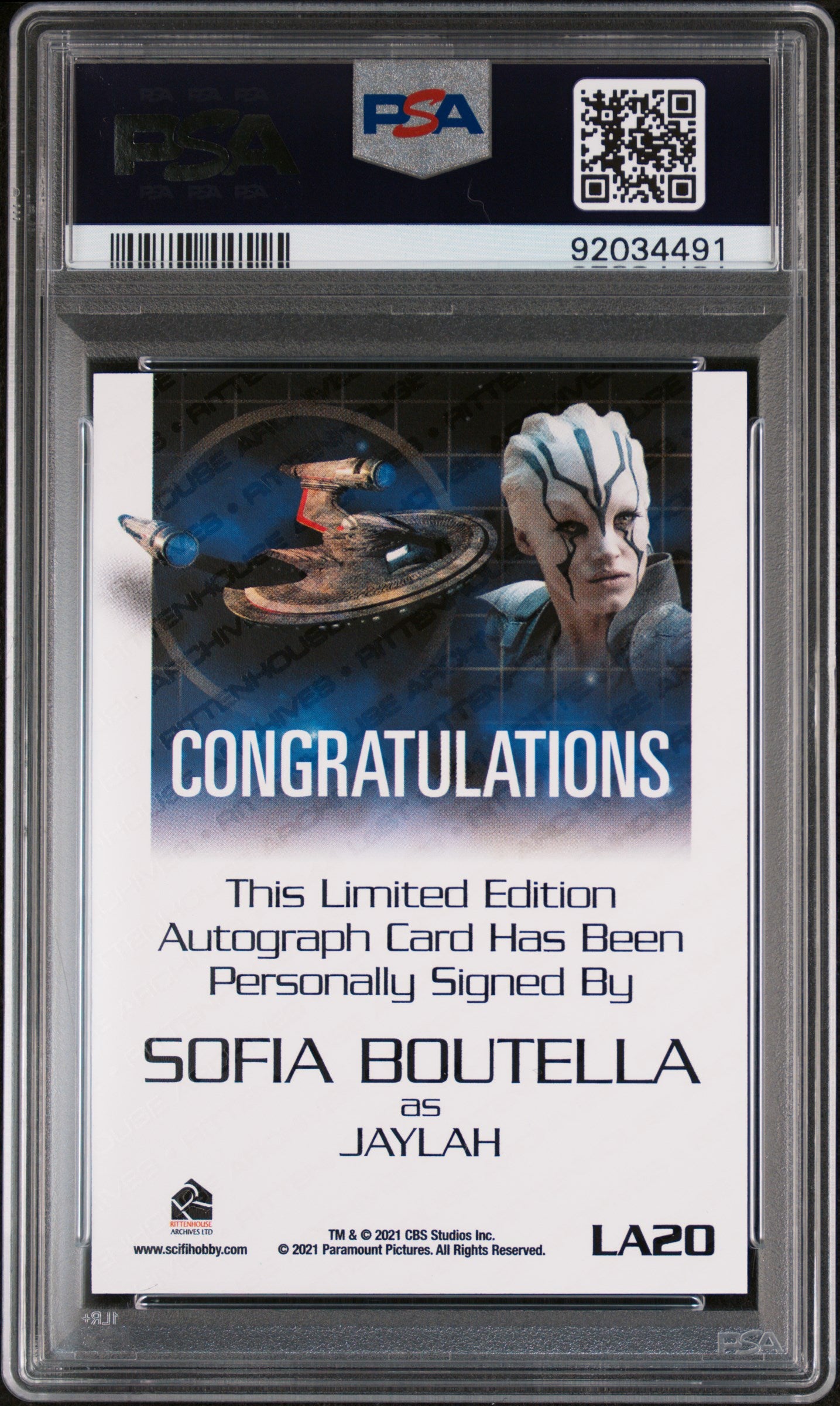 Sofia Boutella JAYLAH 2021 Women Of Star Trek Art And Images AUTO PSA 10