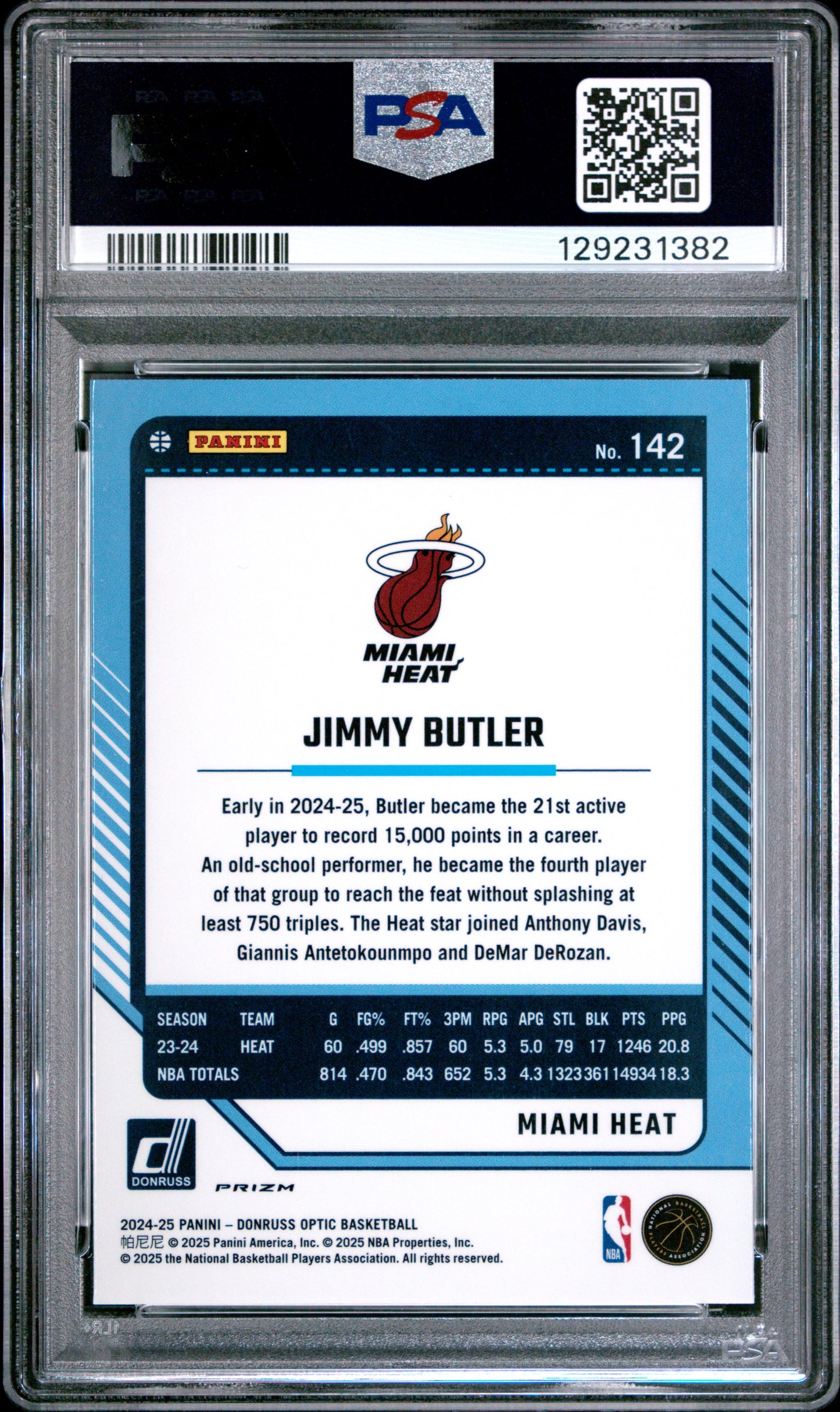 2024-25 Panini Donruss Optic Jimmy Butler III #142 Photon PSA 9 POP 1