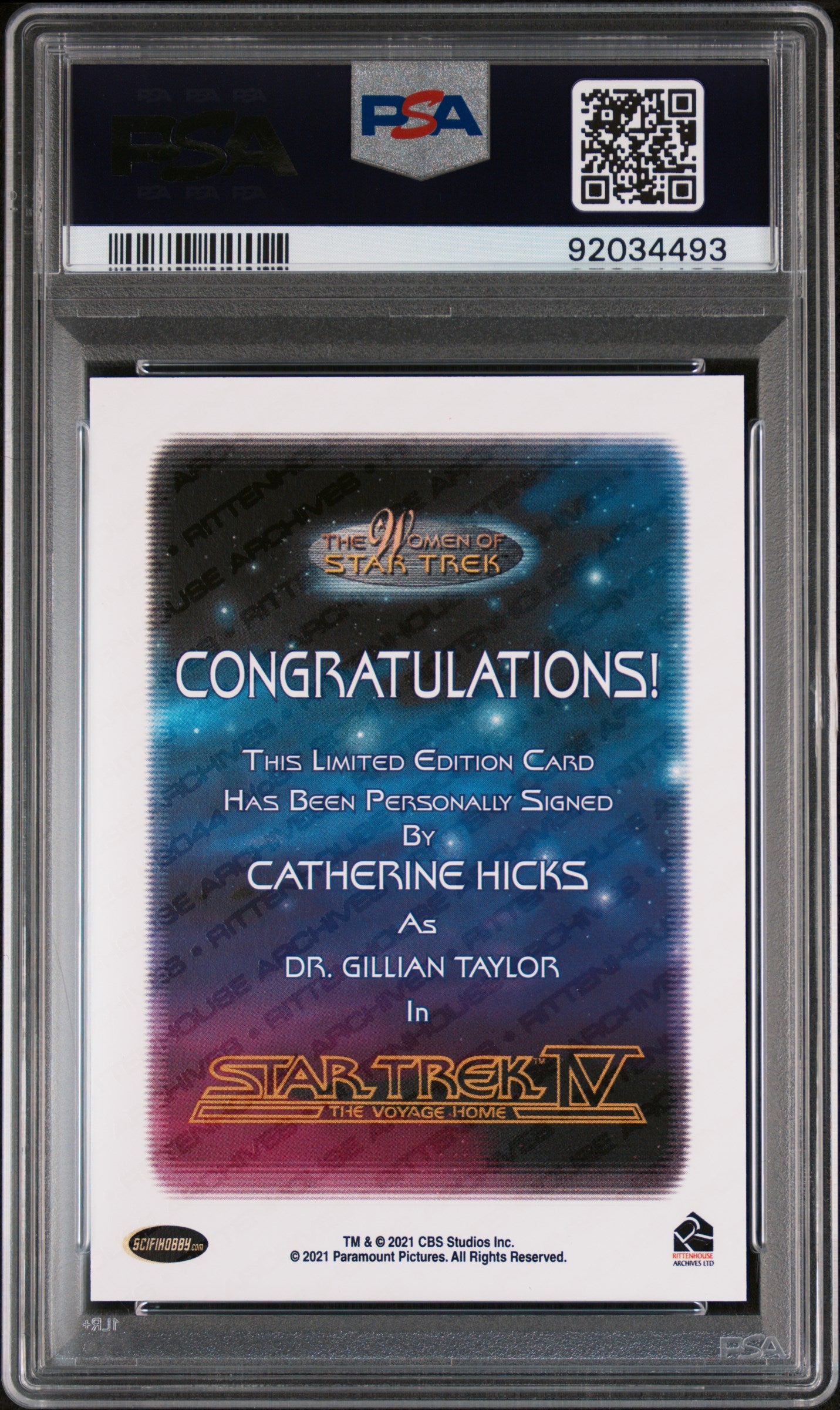 Catherine Hicks 2021 Women Of Star Trek Art And Images AUTO PSA 10