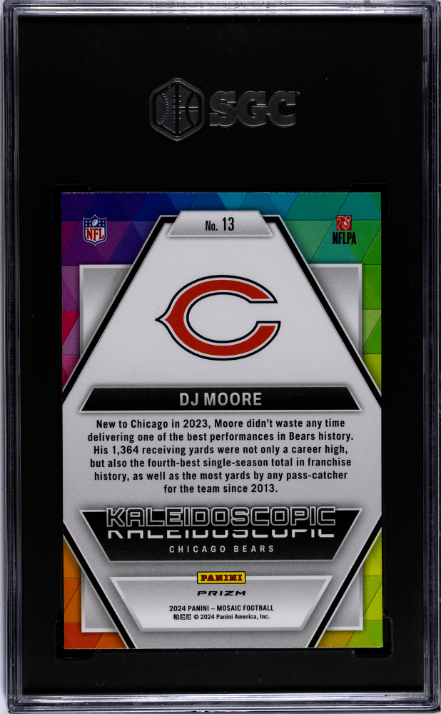 2024 Panini Mosaic DJ Moore #13 Kaleidoscopic SGC 10 pop 9