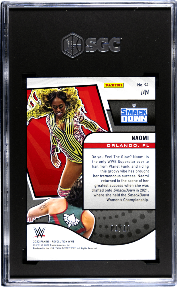 2022 Panini Revolution Wwe Naomi #94 Lava SGC 10 POP 1