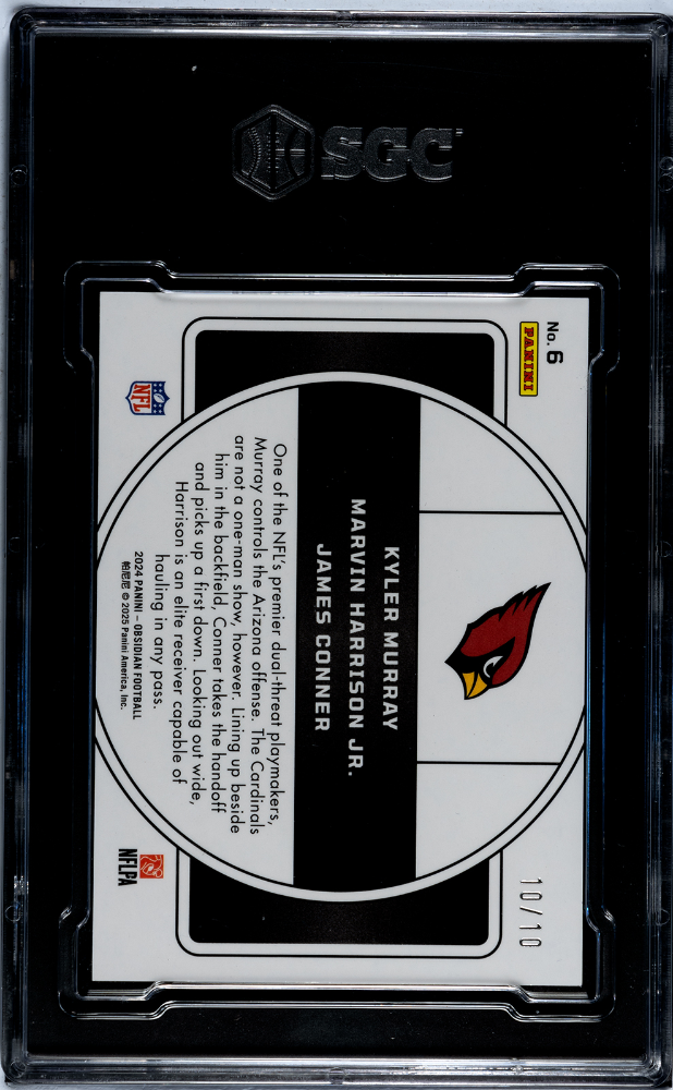 2024 Obsidian Conner Harrison JR. Murray #6 Nucleus Gold SGC 8 pop 1 10/10