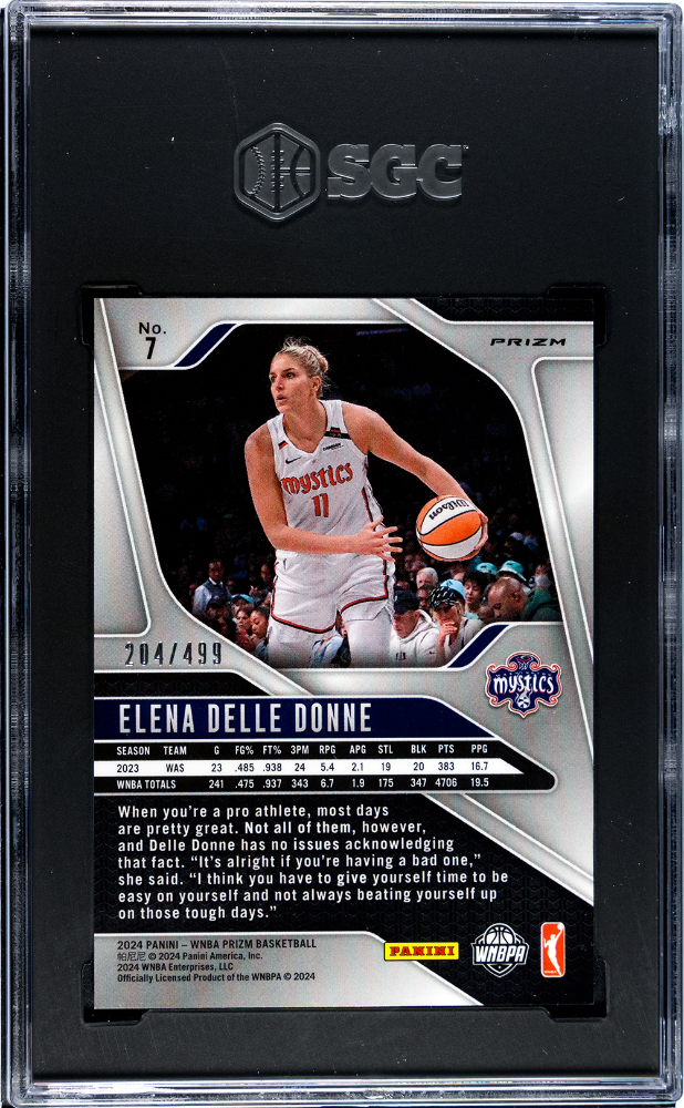 2024 Panini Select Wnba Elena Delle Donne #7 Pulsar Prizm SGC 10 /499 pop 1
