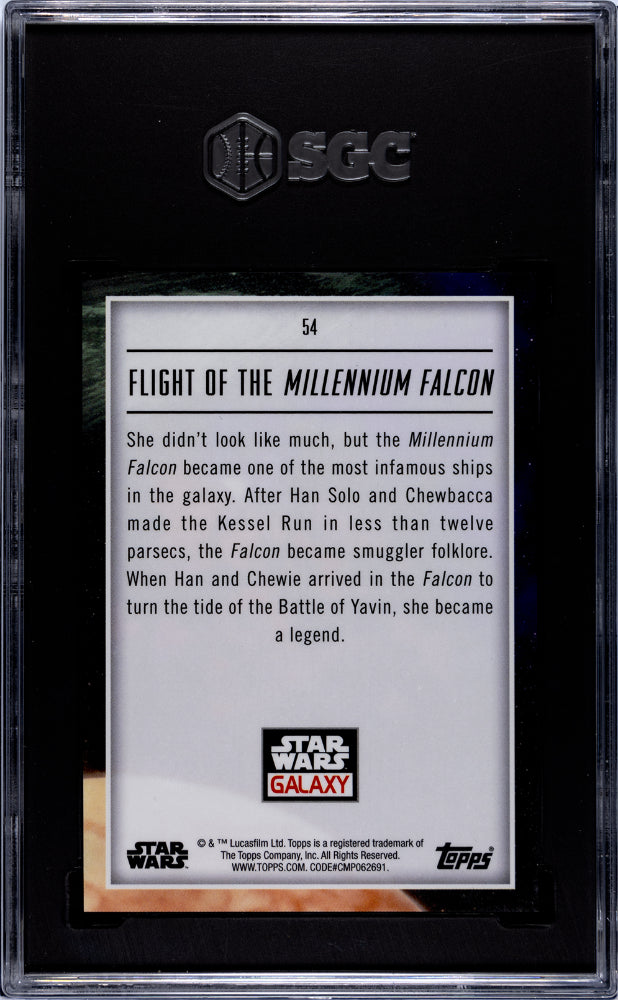 Millennium Falcon 2023 Topps Chrome Star Wars Galaxy Xfractor SGC 9 #2/10