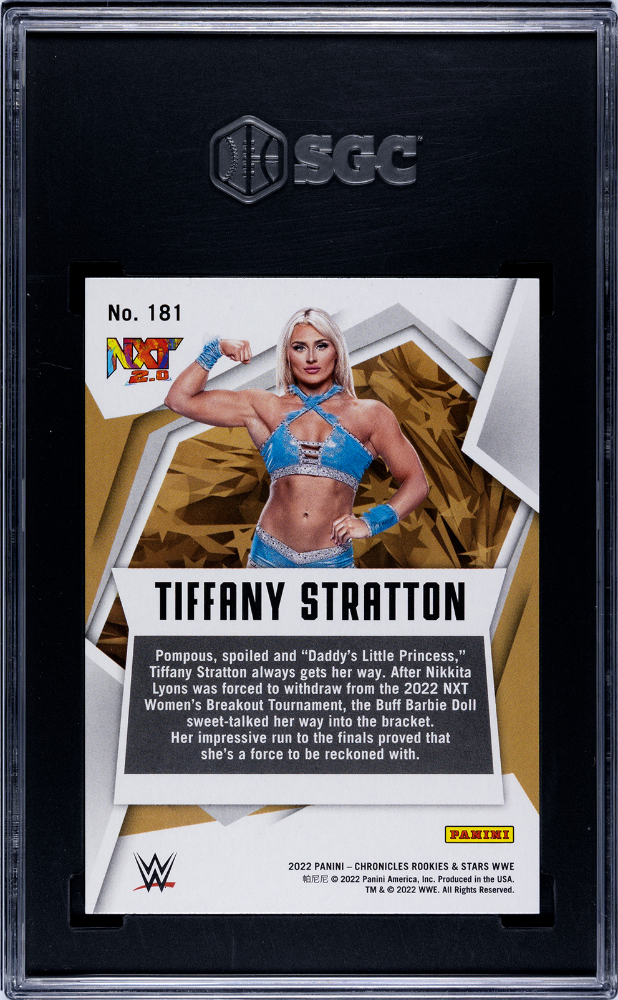 2022 Panini Chronicles Wwe Tiffany Stratton #181 Rookies & Stars SGC 9.5