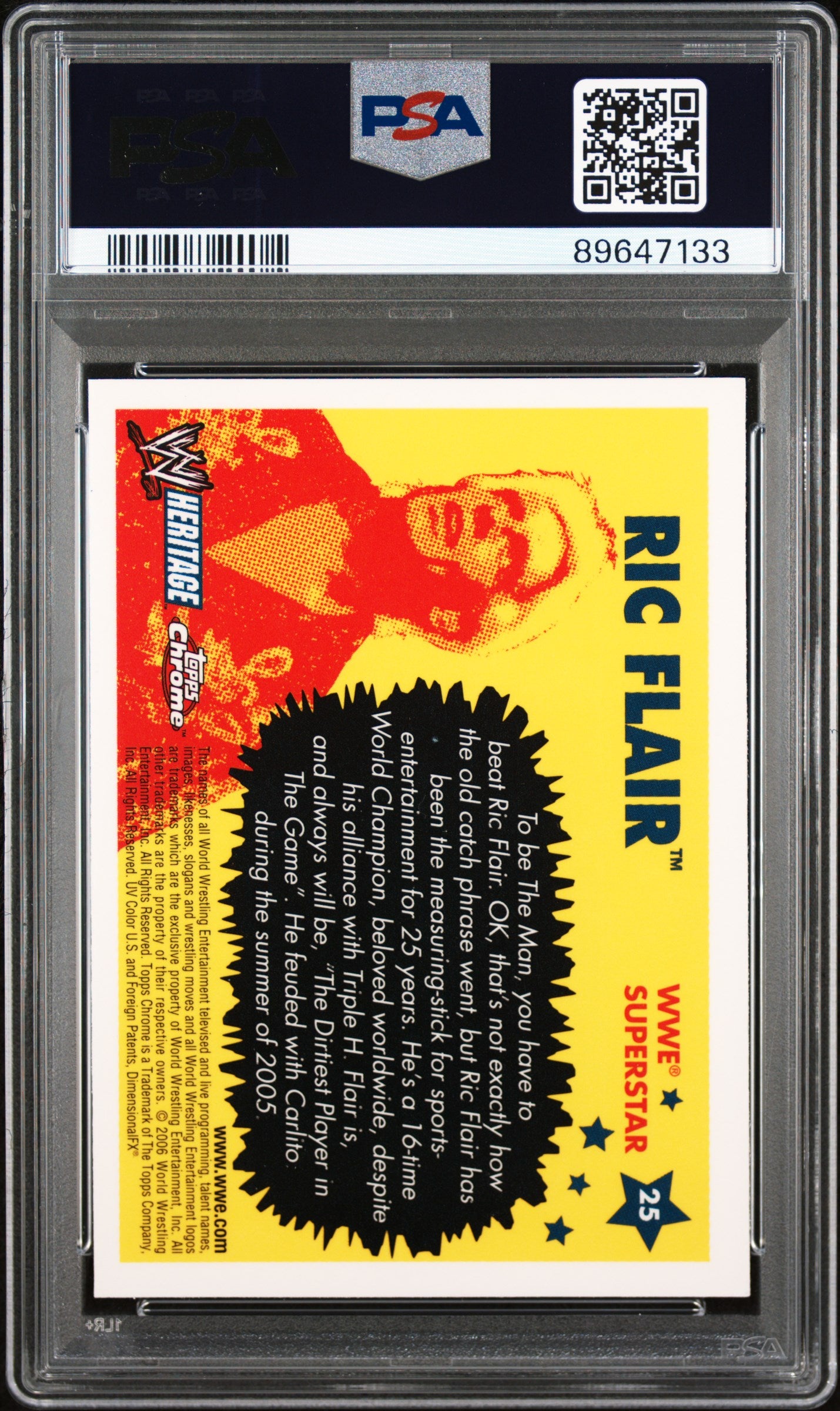 2006 Topps Chrome Heritage WWE Ric Flair #25 Heritage PSA 10