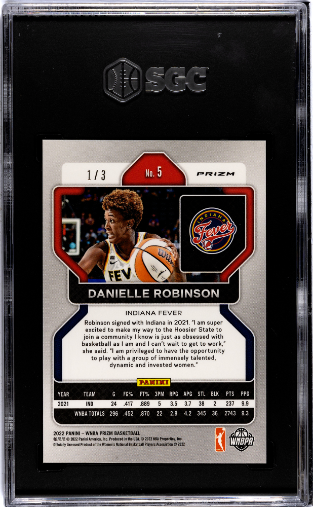 2022 Panini Prizm Wnba Danielle Robinson #5 Mosaic SGC 10 POP 1