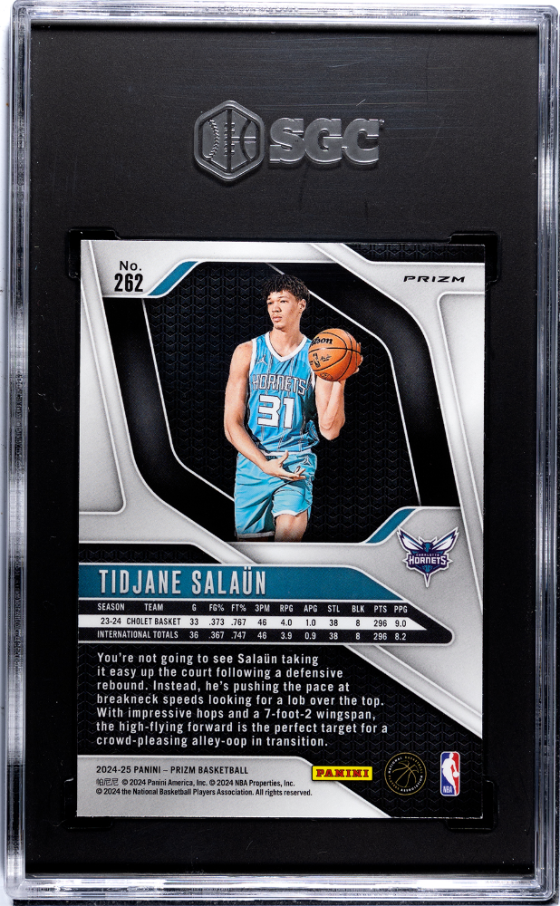 2024-25 Panini Prizm Tidjane Salaun #262 Ice SGC 9.5