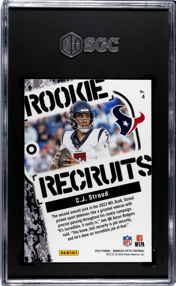 2023 Donruss Optic CJ Stroud #4 Rookie Recruits SGC 10