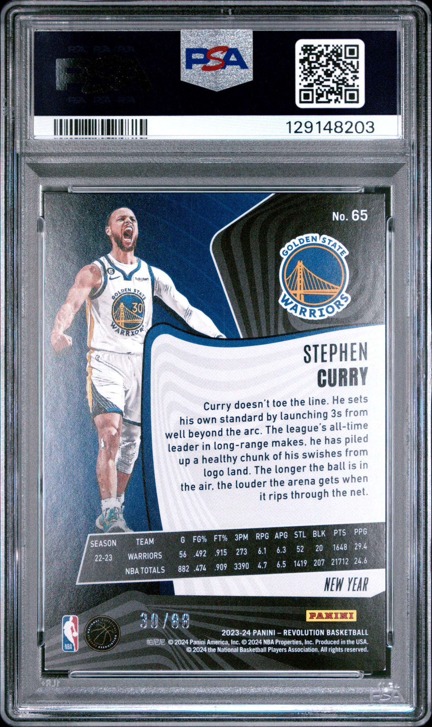 2023-24 Revolution Curry Chinese New Year Emerald PSA 7 #30/99 (jersey #)