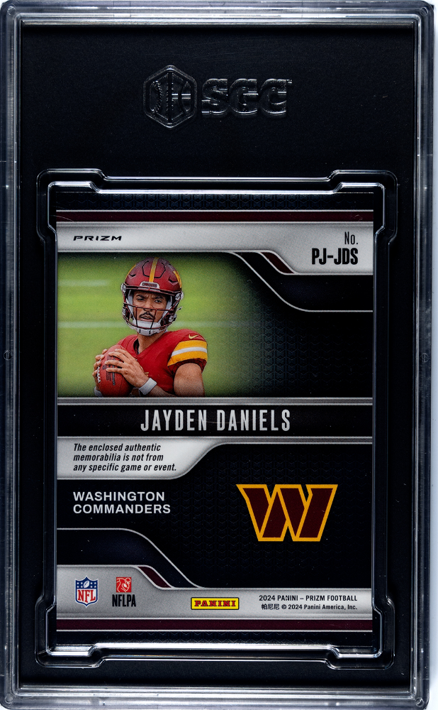 2024 Panini Prizm Jayden Daniels #PJ-JDS Premier Jerseys SGC 8.5