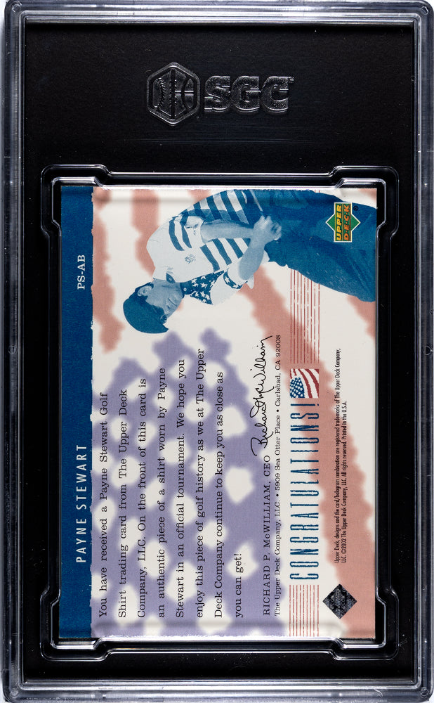 2002 Upper Deck Payne Stewart America's Best Material SHIRT SGC 9 POP 1