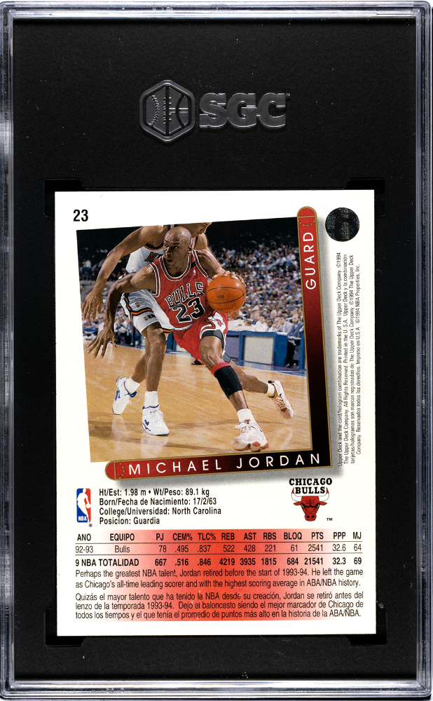 1993-94 Upper Deck Michael Jordan #23 Spanish SGC 10 POP 1
