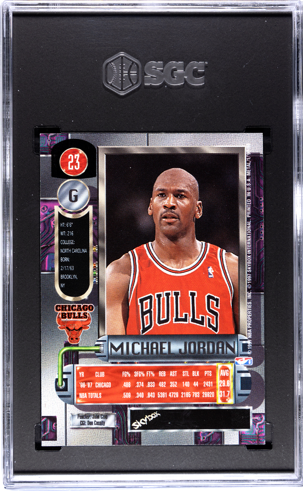1997-98 Skybox Metal Universe Michael Jordan #23 SGC 9