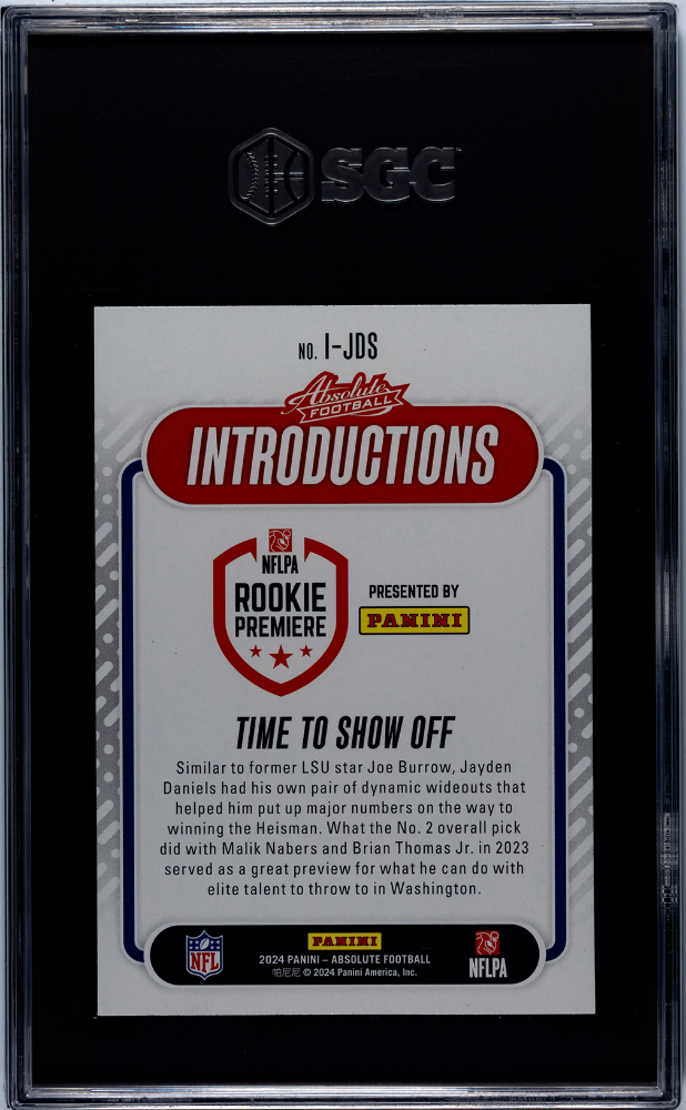 2024 Panini Absolute Jayden Daniels #I-JDS Introductions SGC 9.5