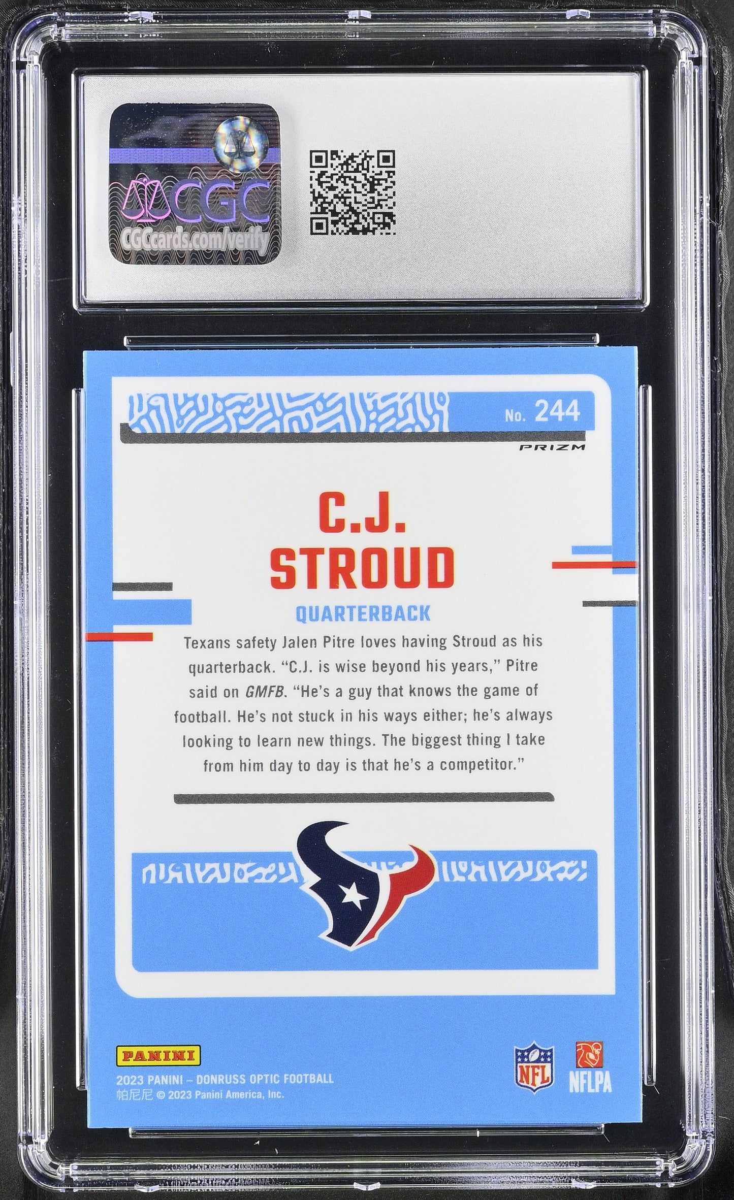 2025 Topps Now CJ Stroud #D-1 Draft CGC 10