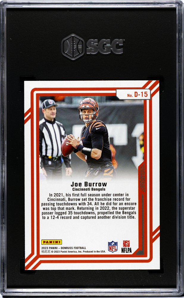 2023 Donruss Joe Burrow #D-15 Dominators SGC 9.5