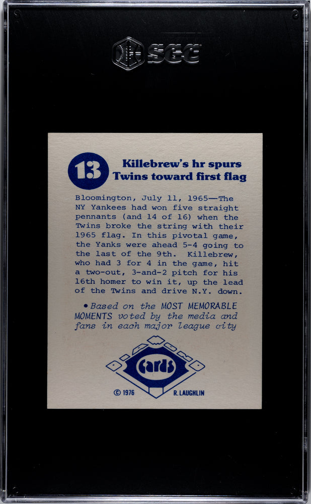 1976 Laughlin Harmon Killebrew #13 Diamond Jubilee SGC 8.5