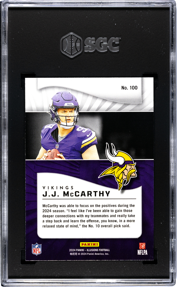 2024 Panini Illusions JJ Mccarthy #100 Retail SGC 10 POP 7
