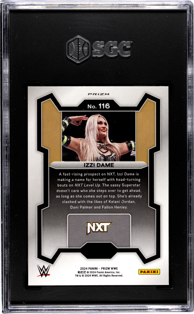 2024 Panini Prizm Wwe Izzi Dame #116 Green Ice SGC 10