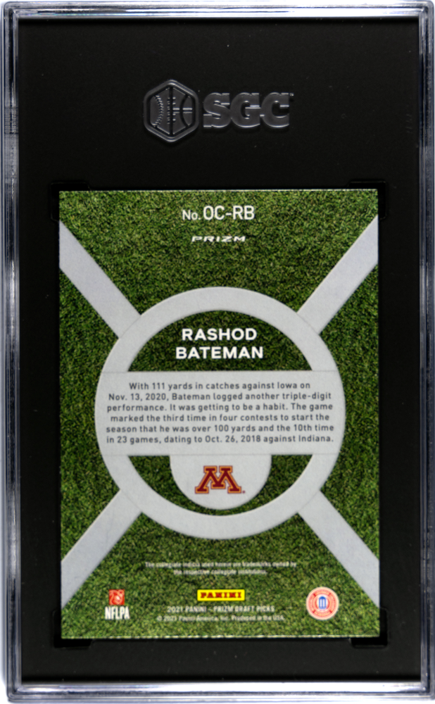 2021 Panini Prizm Draft Picks Rashod Bateman #OC-RB On Campus SGC 10 CASE HIT SP