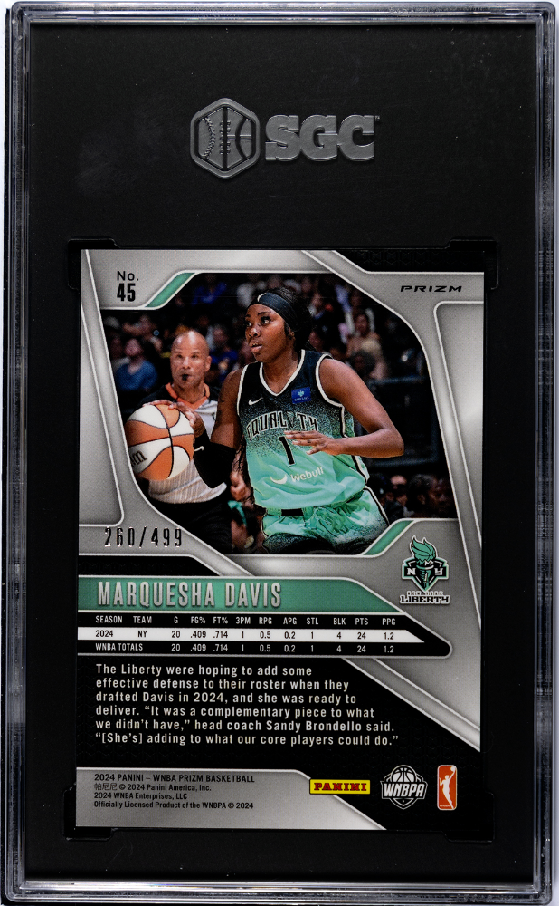 2024 Panini Prizm Wnba Marquesha Davis #45 Pulsar SGC 9 POP 1