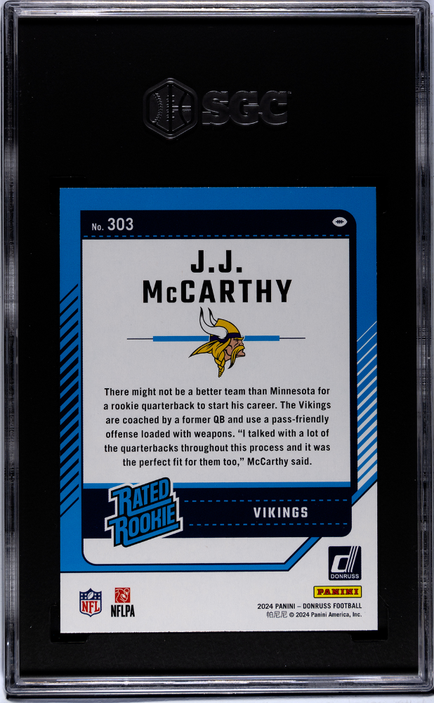 2024 Donruss JJ Mccarthy #303 SGC 9