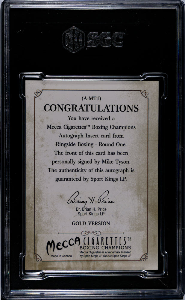 2010 Ringside Round One Mike Tyson #A-MT1 Mecca Autograph Gold /10 SGC 9.5