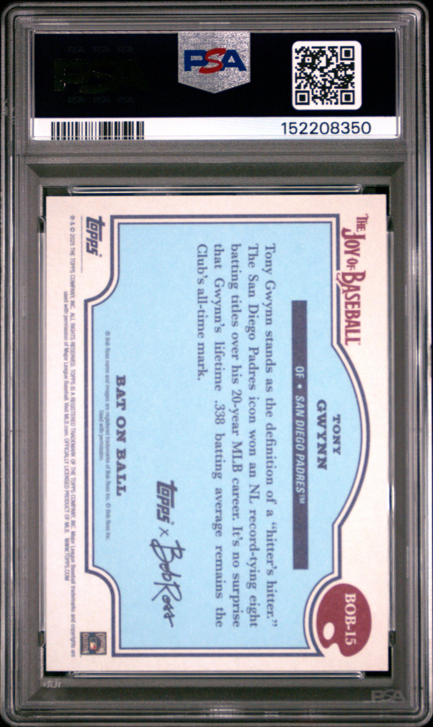 2025 Topps Bob Ross Joy Of Baseball Tony Gwynn Titanium White #/35 PSA 10 POP 1