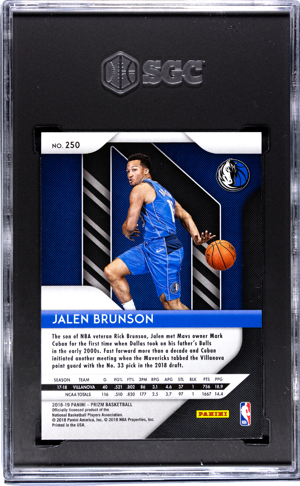 2018-19 Panini Prizm Jalen Brunson #250 SGC 9
