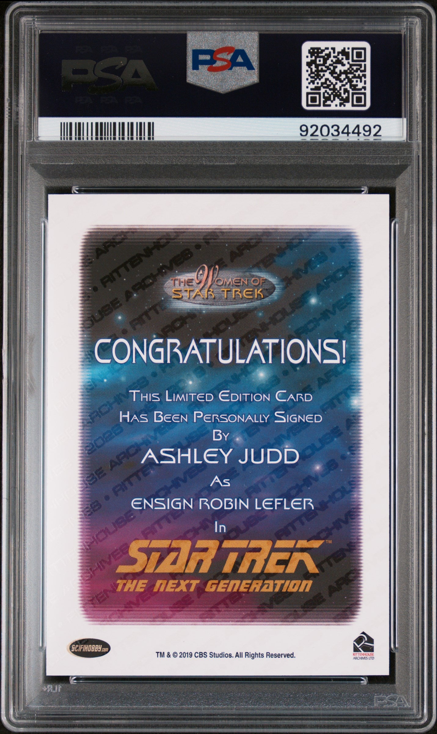 Ashley Judd 2021 Women Of Star Trek Art And Images Auto PSA 10