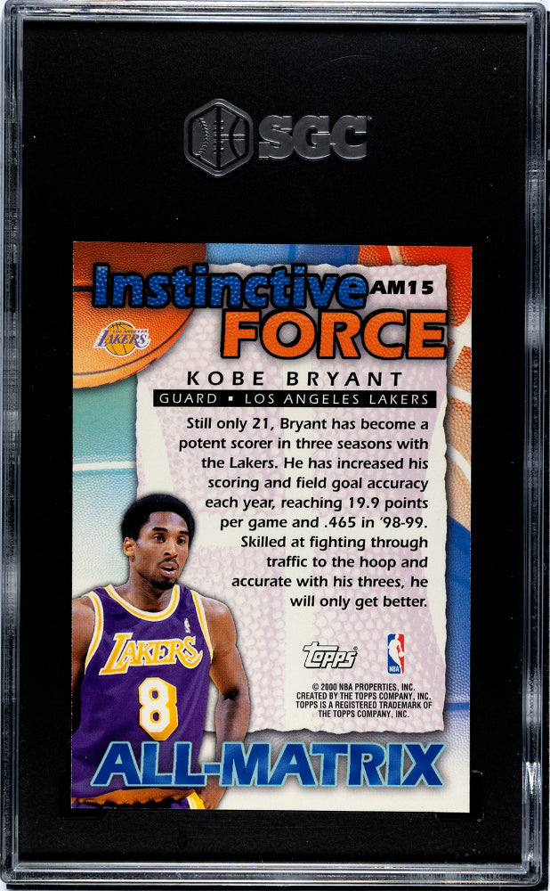 1999-00 Topps Kobe Bryant #AM15 All Matrix SGC 9